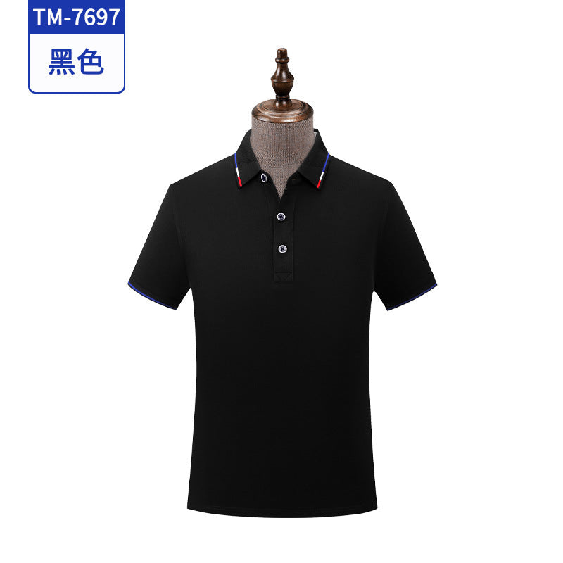 Ice silk cotton short-sleeved POLO shirt work clothes printed with logo summer short-sleeved work clothes T-shirt custom group clothing embroidery 