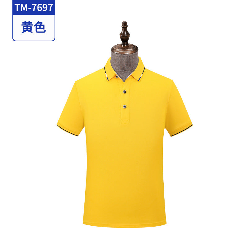 Ice silk cotton short-sleeved POLO shirt work clothes printed with logo summer short-sleeved work clothes T-shirt custom group clothing embroidery 