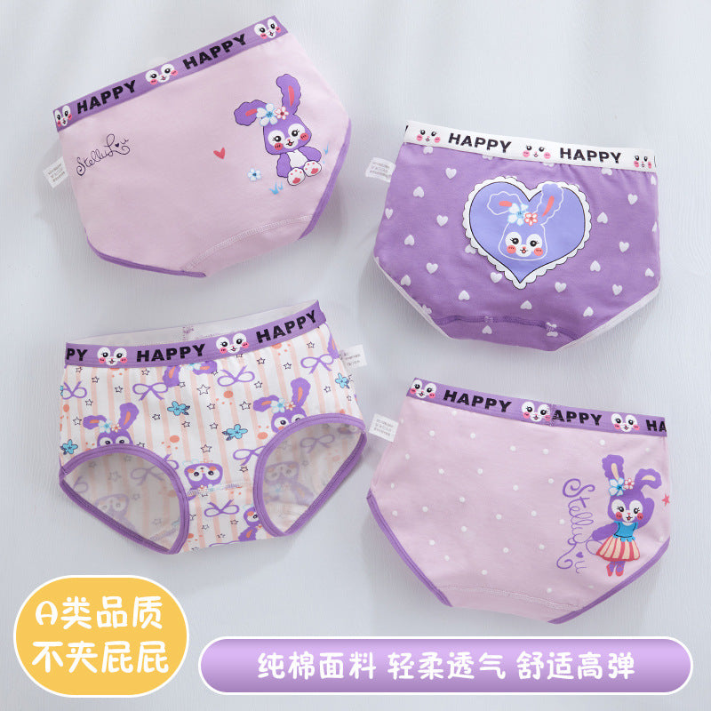 Children's underwear Class A pure cotton girls' briefs for baby girls, 100% cotton, no pp shorts 