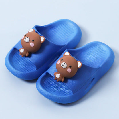 2022 summer new style children's slippers, children's shoes, three-dimensional cartoon slippers, soft bottom, small and medium-sized children's anti-slip sandals and slippers for men 