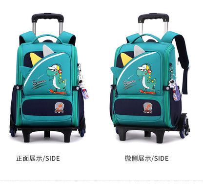 Rabbit Children's Backpack Cartoon Dinosaur All-in-one Burden-Reducing Lightweight School Bag for Primary School Students in Grades One to Six 