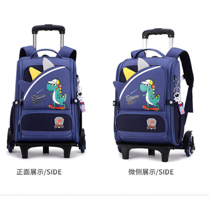 Rabbit Children's Backpack Cartoon Dinosaur All-in-one Burden-Reducing Lightweight School Bag for Primary School Students in Grades One to Six 