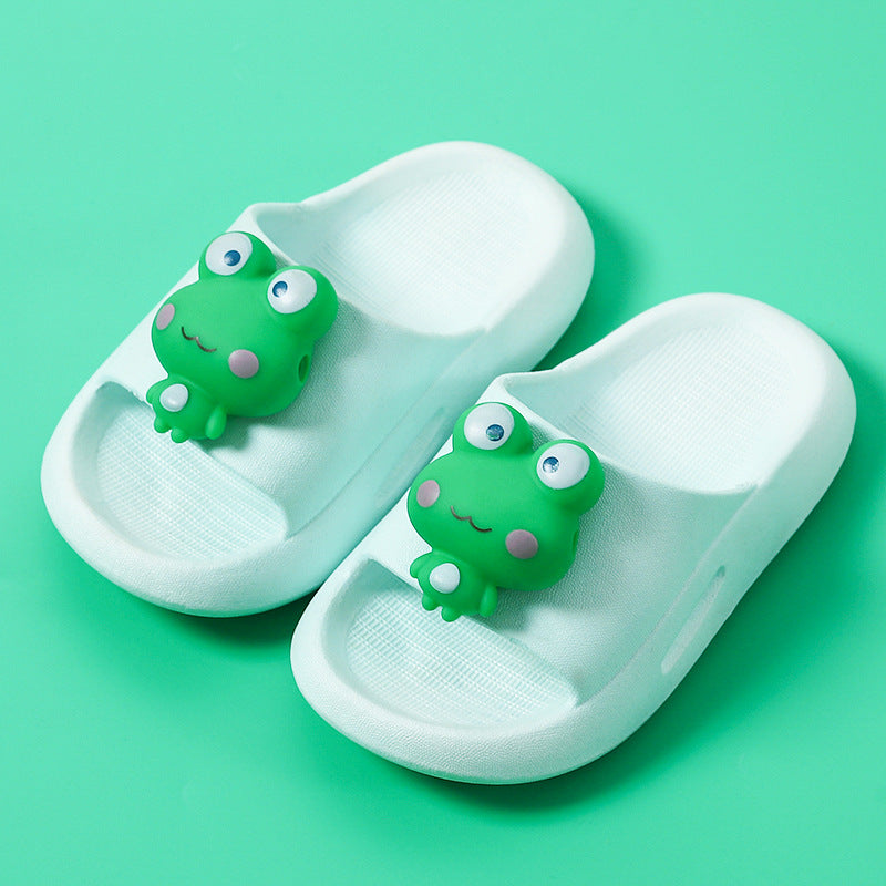 2022 summer new style children's slippers, children's shoes, three-dimensional cartoon slippers, soft bottom, small and medium-sized children's anti-slip sandals and slippers for men 