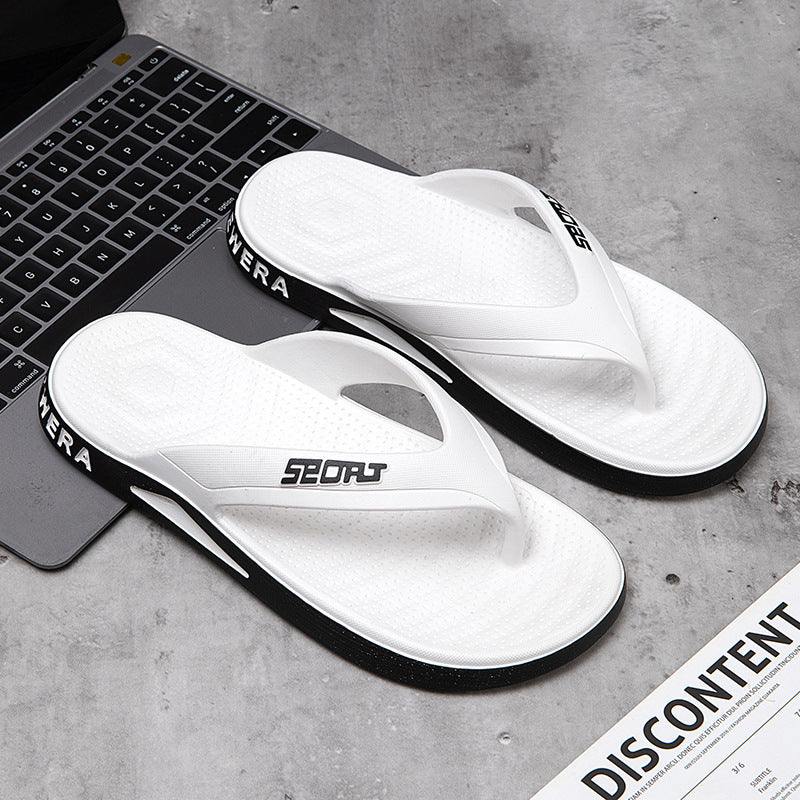 Simple new flip-flops men's summer slippers students Korean style outer wear non-slip flip-flops flip-flops beach shoes