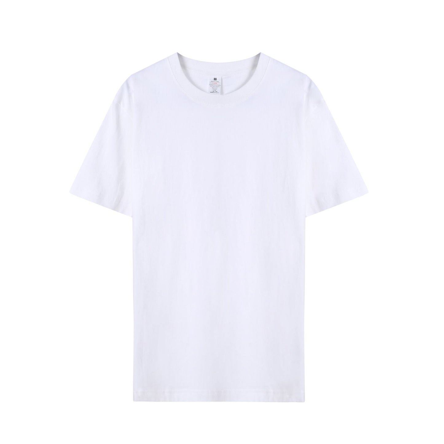 230g Japanese heavyweight pure cotton short-sleeved T-shirt for men and women trendy brand solid color white men's round neck bottoming shirt blank shirt 