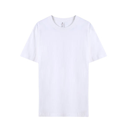 230g Japanese heavyweight pure cotton short-sleeved T-shirt for men and women trendy brand solid color white men's round neck bottoming shirt blank shirt 