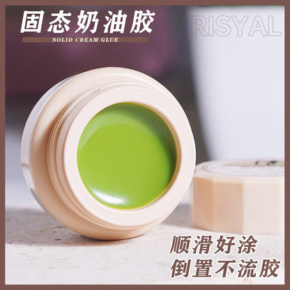 Ice-transparent solid nail polish cat's eye color smooth cream painted glue manicure shop Japanese canned glue wholesale 