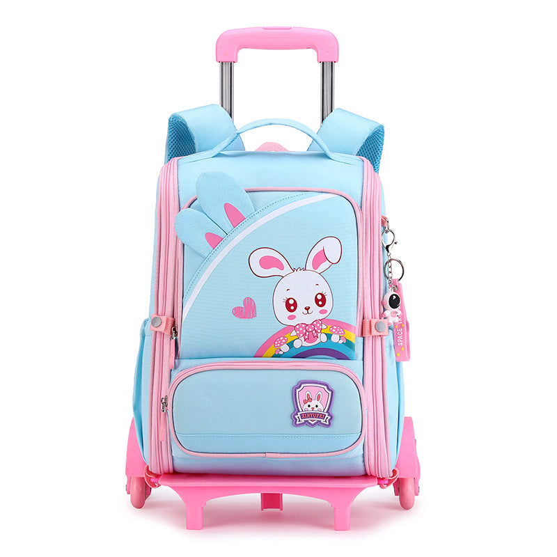 Rabbit Children's Backpack Cartoon Dinosaur All-in-one Burden-Reducing Lightweight School Bag for Primary School Students in Grades One to Six 