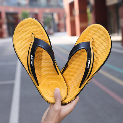 2022 summer new style simple flip-flops for men's outer wear non-slip outdoor leisure flip-flops men's fashion sandals 