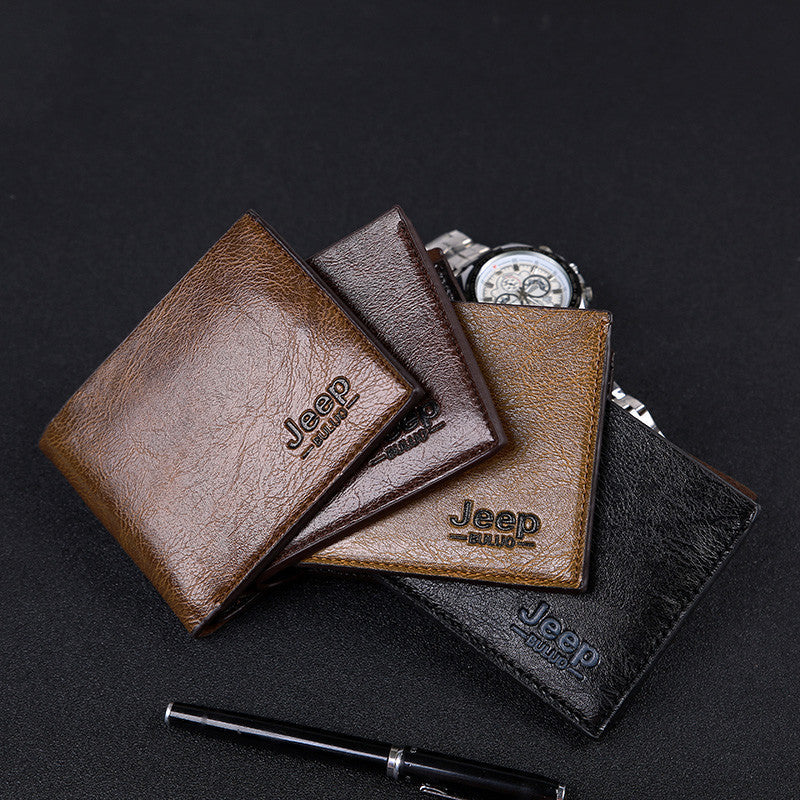 2024 Fashion New Men's Short Wallet Portable Student Wallet Card Bag Summer Casual Men's 