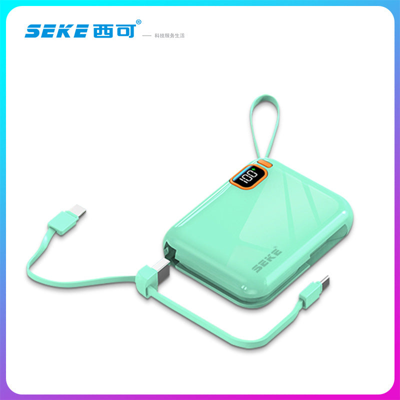 Xiko KE15 large capacity 10000mAh bidirectional output PD power bank fast charging mobile power supply comes with cable