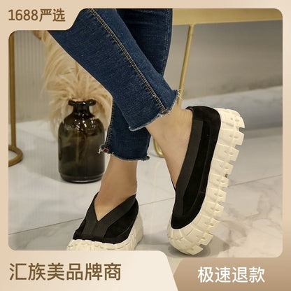 2020 Summer New Women's Shoes Breathable Frosted Baotou Casual Shoes Thick Soled Platform Shoes Women's Shoes Dropshipping 