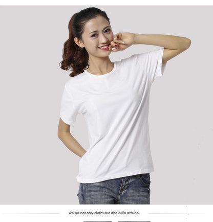 200g round neck double-sided brushed modal t-shirt sublimable imitation cotton summer T-shirt wholesale solid color t-shirt 