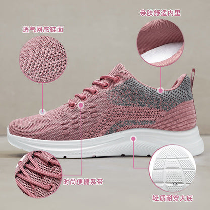 Shoes for Women 2024 Spring New Single Shoes Feiwei Lightweight Breathable Manufacturer Wholesale Running Shoes Casual Sports Shoes for Women 