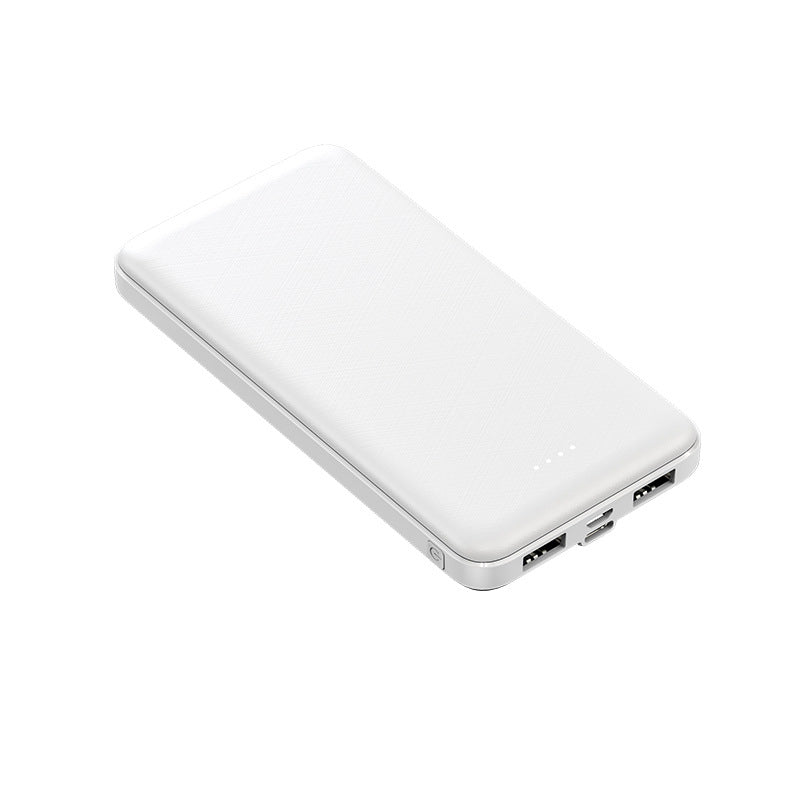 Power Bank សាកថ្ម កម្លាំង10000 mAh 5V2A ថាមពលសាកថ្មចល័ត ភ្ជាប់ដោយពន្លឺLED 3A ថាមពលថ្មសាកបានយូរដែលមិនមានការរំខាន