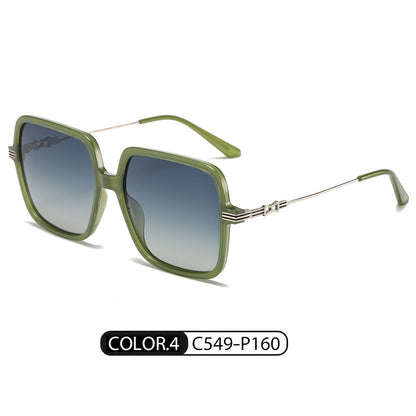 2024 New Sunscreen Sunglasses Women's Polarized Sunglasses TJ701 Ultra Light TR90 Frame Two-Color Bow Plain Mirrors 