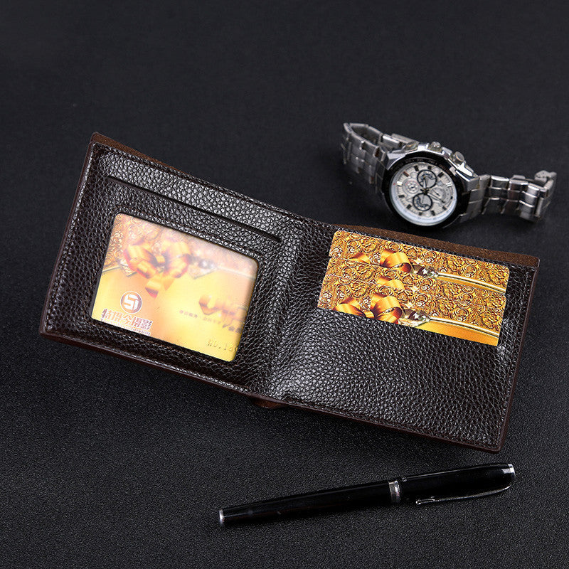 2024 Fashion New Men's Short Wallet Portable Student Wallet Card Bag Summer Casual Men's 