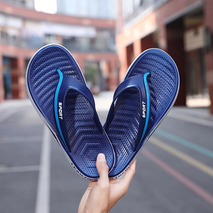 2022 summer new style simple flip-flops for men's outer wear non-slip outdoor leisure flip-flops men's fashion sandals 