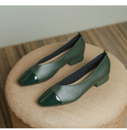 Casual Hot Style Shoes Fashion Women's Shoes 2023 Spliced ​​Shallow Mouth Low Heels Granny Shoes Lazy Shoes One Piece Wholesale 