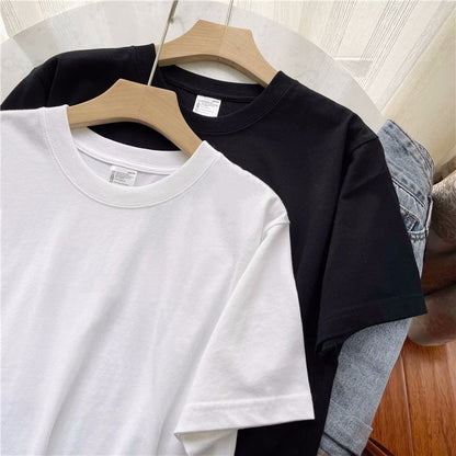 Official website S joint new product 2023 pure cotton short-sleeved t-shirt for men and women 230g trendy tops couple T-shirt 