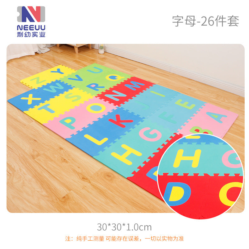 EVA foam thickened floor mat baby toy mat spliced ​​crawling mat skin-friendly game mat European standard toddler crawling mat 