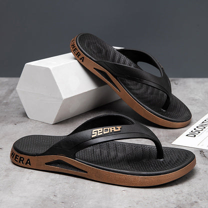 Simple new flip-flops men's summer slippers students Korean style outer wear non-slip flip-flops flip-flops beach shoes