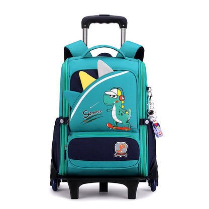 Rabbit Children's Backpack Cartoon Dinosaur All-in-one Burden-Reducing Lightweight School Bag for Primary School Students in Grades One to Six 