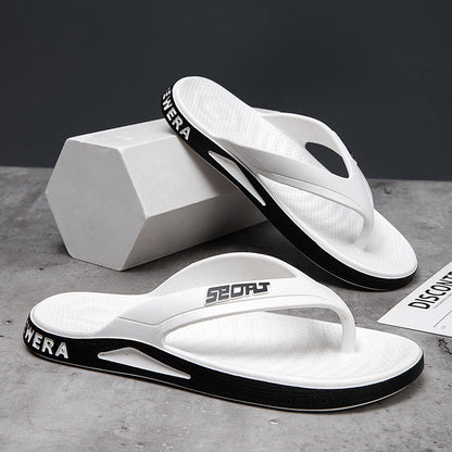 Simple new flip-flops men's summer slippers students Korean style outer wear non-slip flip-flops flip-flops beach shoes