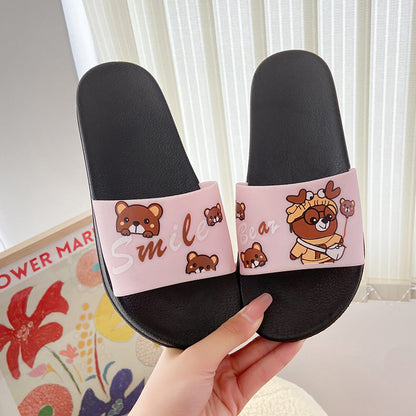 Spring and summer new style slippers for women Korean version student cartoon leisure indoor home non-slip sandals thick-soled outer wear women's shoes