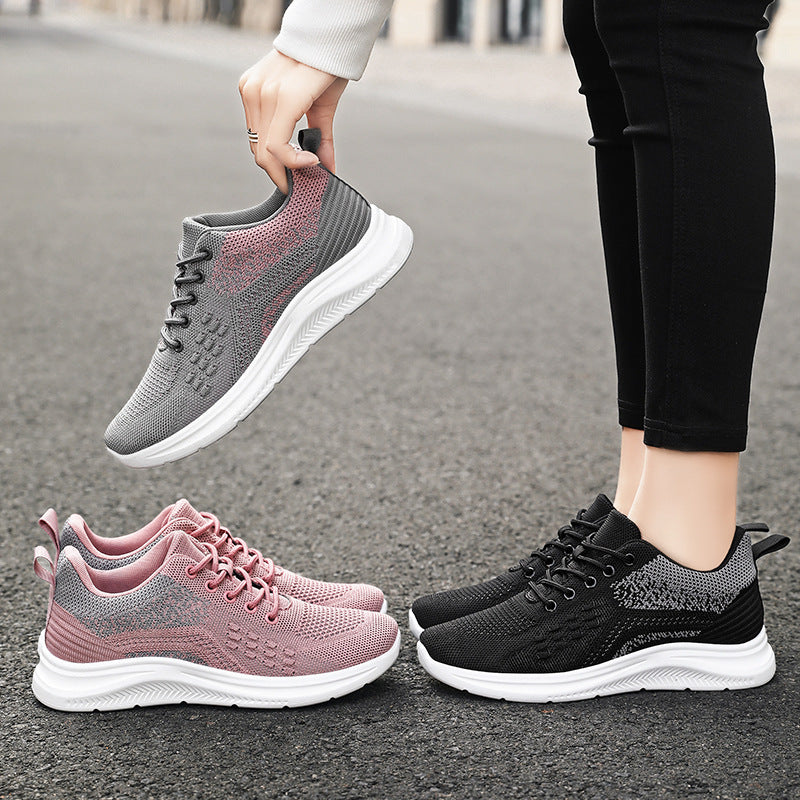 Shoes for Women 2024 Spring New Single Shoes Feiwei Lightweight Breathable Manufacturer Wholesale Running Shoes Casual Sports Shoes for Women 