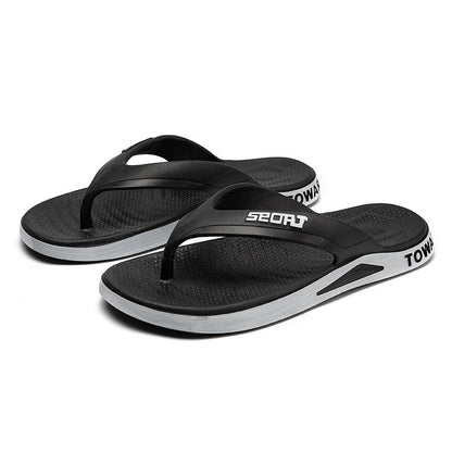 Simple new flip-flops men's summer slippers students Korean style outer wear non-slip flip-flops flip-flops beach shoes