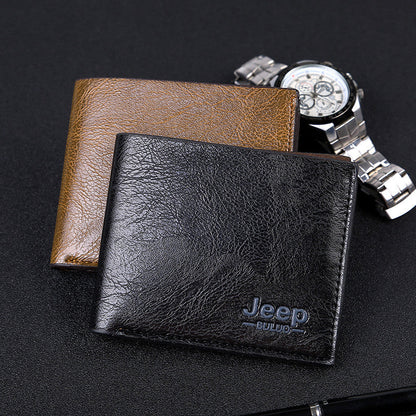 2024 Fashion New Men's Short Wallet Portable Student Wallet Card Bag Summer Casual Men's 