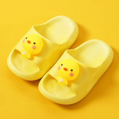 2022 summer new style children's slippers, children's shoes, three-dimensional cartoon slippers, soft bottom, small and medium-sized children's anti-slip sandals and slippers for men 