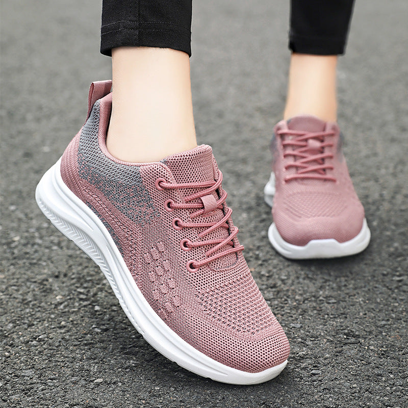 Shoes for Women 2024 Spring New Single Shoes Feiwei Lightweight Breathable Manufacturer Wholesale Running Shoes Casual Sports Shoes for Women 