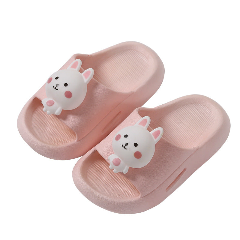 2022 summer new style children's slippers, children's shoes, three-dimensional cartoon slippers, soft bottom, small and medium-sized children's anti-slip sandals and slippers for men 