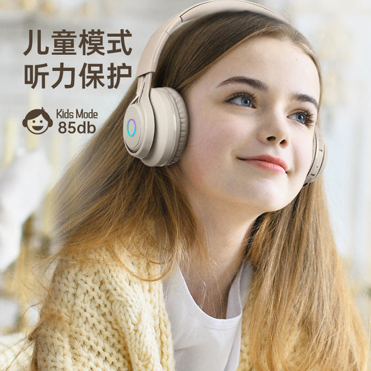 Cross-border e-commerce new head-mounted wireless Bluetooth headset for children and students LED light-emitting computer game headset 