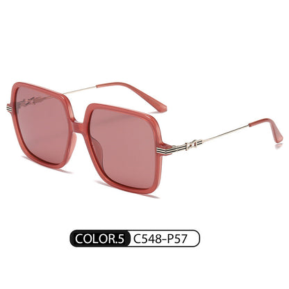 2024 New Sunscreen Sunglasses Women's Polarized Sunglasses TJ701 Ultra Light TR90 Frame Two-Color Bow Plain Mirrors 