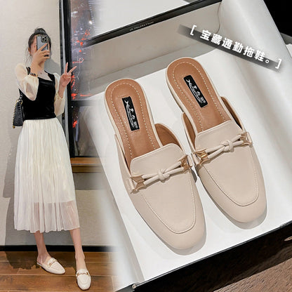 Baotou half slippers for women 2023 new style lazy shoes for outer wear fashion summer style internet celebrity sandals ins trendy half slippers 